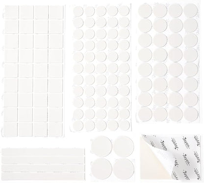 Jayen 132 Pcs Non Slip Self - Adhesive Silicone Cuttable Furniture Pads, Anti - Sliding Anti - Scratch Rubber Floor Protectors for Any Furniture and Appliances - White (Matte) | Furniture Pads - TrueDesk