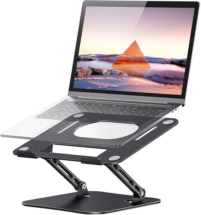 JOIOT Laptop Stand, Adjustable Laptop Stand for Desk, Aluminum Computer Stand Portable Laptop Riser, Foldable Laptop Holder for Mac HP ASUS Acer Surface ThinkPad Dell Lenovo | Stands - TrueDesk