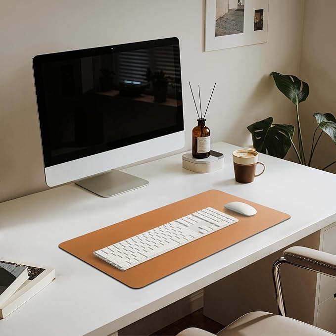 Jotsome Leather Desk Pad Mat, Non - Slip Desk Blotter Pad - Desk Protector for Office, Home, Laptop, and Desktop | Desk Pads Blotters - TrueDesk