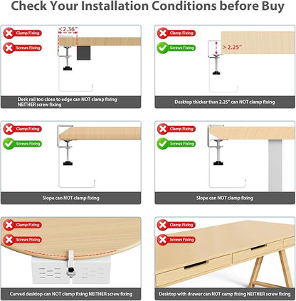 KEEGH 16" Under Desk Cable Management Tray, 2 Pack Desk Cord Organizer Upgrade Capacity, No Drill Clamp/Screws Mount, Cord Management Tray for Home Office, Gaming Desk, Standing Desk, White | Racks Cabinets - TrueDesk