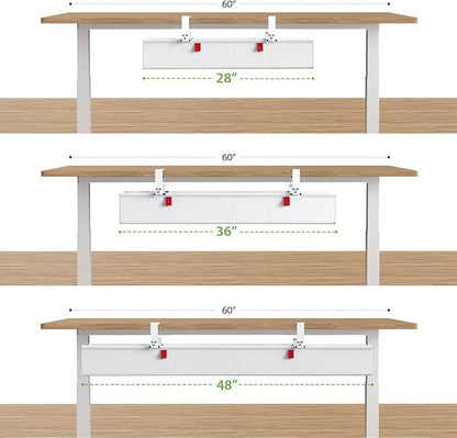 KEEGH Large 36" Under Desk Cable Management Tray - Under Desk Cord Organizer - Clamp/Screw Mount - Support Upto 70lbs - Wire Management - Gaming/PC Cable Tray - Cord Hiders for Office/Home, White | Cable Raceways - TrueDesk