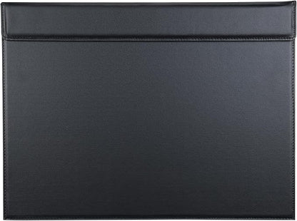 KINGFOM 18''x14'' Large Rectangle A3 Desk Writing & Drawing Desk Pad &Board Table Protector Mat with Paper Clip on Top Black | Desk Pads Blotters - TrueDesk