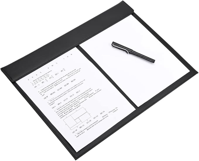 KINGFOM 18''x14'' Large Rectangle A3 Desk Writing & Drawing Desk Pad &Board Table Protector Mat with Paper Clip on Top Black | Desk Pads Blotters - TrueDesk