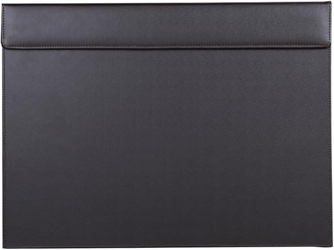 KINGFOM 18''x14'' Large Rectangle A3 Desk Writing & Drawing Desk Pad &Board Table Protector Mat with Paper Clip on Top Brown | Desk Pads Blotters - TrueDesk