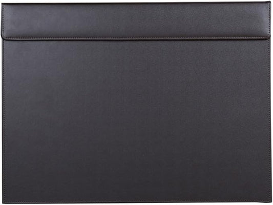 KINGFOM 18''x14'' Large Rectangle A3 Desk Writing & Drawing Desk Pad &Board Table Protector Mat with Paper Clip on Top Brown | Desk Pads Blotters - TrueDesk
