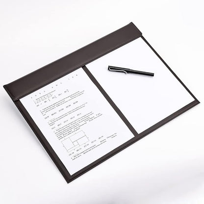 KINGFOM 18''x14'' Large Rectangle A3 Desk Writing & Drawing Desk Pad &Board Table Protector Mat with Paper Clip on Top Brown | Desk Pads Blotters - TrueDesk