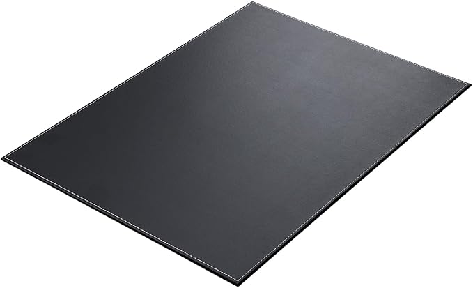 KINGFOM Desk Pad & Mat 24" x 18" Protector Large Mouse Pad PU Leather for Desktops and Laptops (Black) | Desk Pads Blotters - TrueDesk
