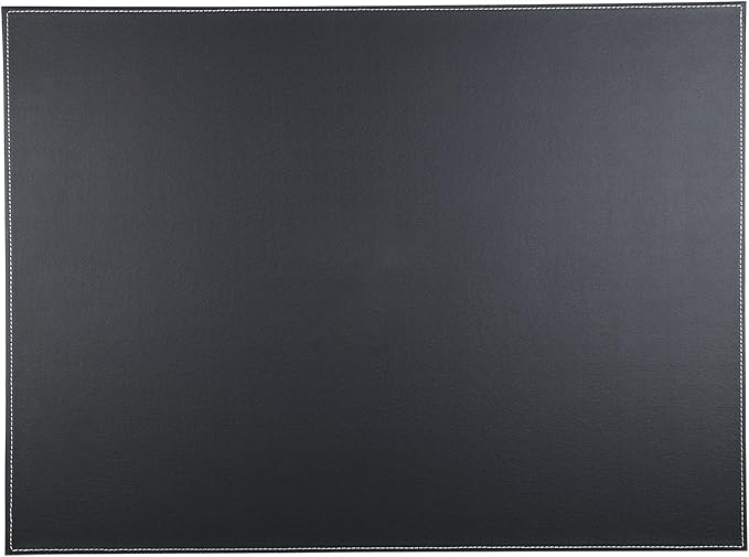 KINGFOM Desk Pad & Mat 24" x 18" Protector Large Mouse Pad PU Leather for Desktops and Laptops (Black) | Desk Pads Blotters - TrueDesk