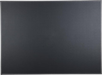 KINGFOM Desk Pad & Mat 24" x 18" Protector Large Mouse Pad PU Leather for Desktops and Laptops (Black) | Desk Pads Blotters - TrueDesk