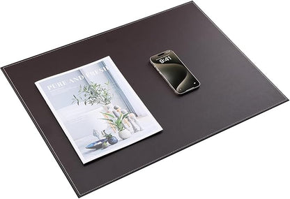 KINGFOM Desk Pad & Mat 24" x 18" Protector Large Mouse Pad PU Leather for Desktops and Laptops (Brown) | Desk Pads Blotters - TrueDesk