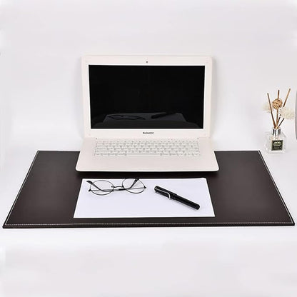 KINGFOM Desk Pad & Mat 24" x 18" Protector Large Mouse Pad PU Leather for Desktops and Laptops (Brown) | Desk Pads Blotters - TrueDesk