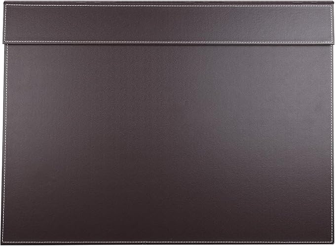 KINGFOM Ultra - Smooth PU Leather Desk Pad & Mat Office Desk Drawing & Writing Board A3/ A4 File Paper Clip Table Protector Mat on Top Large 24''x18'' (Brown) | Desk Pads Blotters - TrueDesk