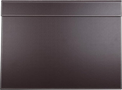 KINGFOM Ultra - Smooth PU Leather Desk Pad & Mat Office Desk Drawing & Writing Board A3/ A4 File Paper Clip Table Protector Mat on Top Large 24''x18'' (Brown) | Desk Pads Blotters - TrueDesk