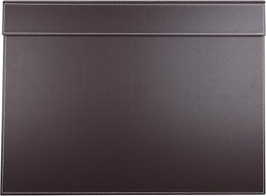 KINGFOM Ultra - Smooth PU Leather Desk Pad & Mat Office Desk Drawing & Writing Board A3/ A4 File Paper Clip Table Protector Mat on Top Large 24''x18'' (Brown) | Desk Pads Blotters - TrueDesk