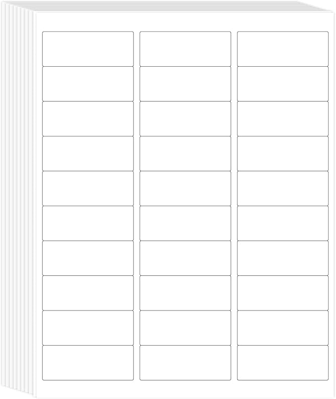 L LIKED Printable Address Labels, 1" x 2 - 5/8", 900 Labels, 30 per Sheet, Mailing Labels for Envelopes (30 Sheets) | Laser Inkjet Printer Labels - TrueDesk