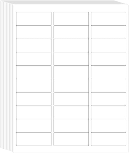 L LIKED Printable Address Labels, 1" x 2 - 5/8", 900 Labels, 30 per Sheet, Mailing Labels for Envelopes (30 Sheets) | Laser Inkjet Printer Labels - TrueDesk