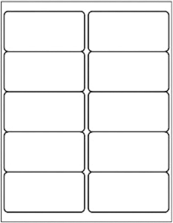 LabelMore 10 up Labels 2'' x 4" Shipping Address Labels for Laser and Inkjet Printers (10000 Sheets, 100000 Labels) | Laser Inkjet Printer Labels - TrueDesk