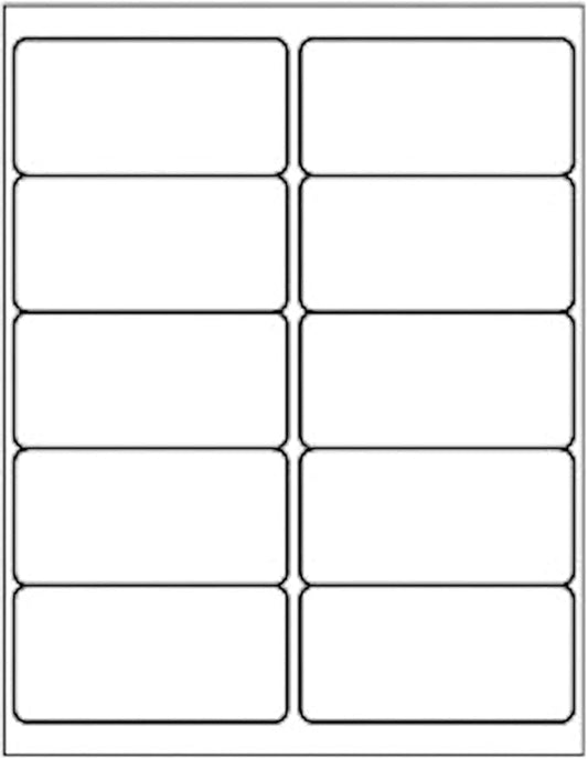 LabelMore 10 up Labels 2'' x 4" Shipping Address Labels for Laser and Inkjet Printers (5000 Sheets, 50000 Labels) | Laser Inkjet Printer Labels - TrueDesk