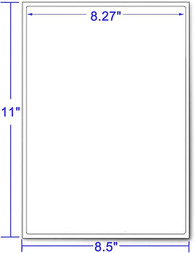 LabelMore 100 Sheets, Printable Sticker Paper, 8.5" x 11" Sticker Printer Paper Sheet for Laser & Inkjet Printers | Laser Inkjet Printer Labels - TrueDesk