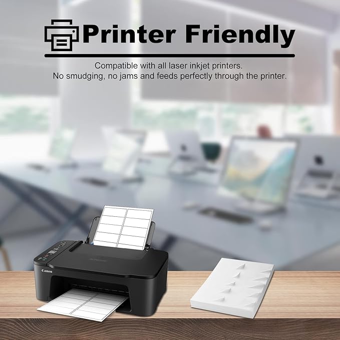 LabelMore 1000 2" x 4" Shipping Address Labels, Inkjet & Laser Compatible, Permanent Adhesive, 100 Sheets (10 Labels Each) | Laser Inkjet Printer Labels - TrueDesk