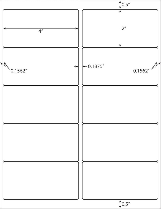 LabelMore 1000 2" x 4" Shipping Address Labels, Inkjet & Laser Compatible, Permanent Adhesive, 100 Sheets (10 Labels Each) | Laser Inkjet Printer Labels - TrueDesk