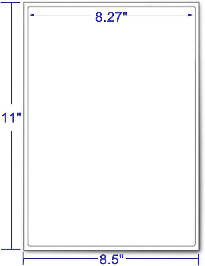 LabelMore 200 Sheets, Printable Sticker Paper, 8.5" x 11" Sticker Printer Paper Sheet for Laser & Inkjet Printers | Laser Inkjet Printer Labels - TrueDesk