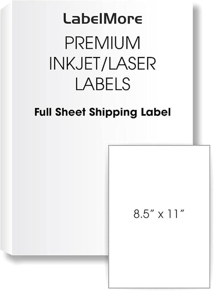 LabelMore 200 Sheets, Printable Sticker Paper, 8.5" x 11" Sticker Printer Paper Sheet for Laser & Inkjet Printers | Laser Inkjet Printer Labels - TrueDesk