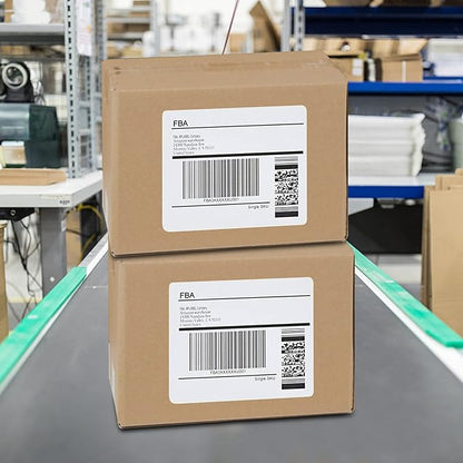 LabelMore 3 1/3 x 4 Labels - 6 Up Self Adhesive Shipping Labels - FBA Labels - 100 Sheet/ 600 Labels | Laser Inkjet Printer Labels - TrueDesk