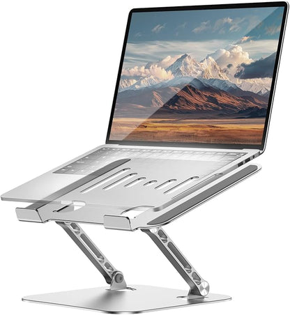Laptop Stand for Desk Adjustable Computer Stand Foldable Laptop Riser Notebook Holder Adjustable Height for MacBook PC Computer Notebook Office Desk Accessories 10 - 17 Inch | Stands - TrueDesk