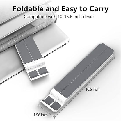 Laptop Stand for Desk, Adjustable Laptop Riser Foldable Portable Laptop Holder, Ventilated Cooling Notebook Stand for 10 - 15.6” Laptop,Tablet - White | Mounts - TrueDesk