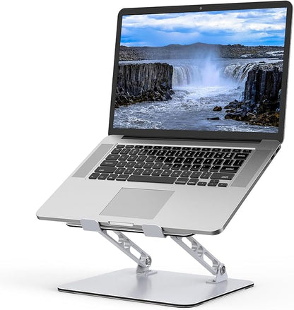 Laptop Stand for Desk, Adjustable Laptop Riser, Metal Foldable Computer Stand Holder Portable Notebook Mount, Ventilated Cooling Printer Stand Compatible with 10 - 15.6” Laptops | Stands - TrueDesk
