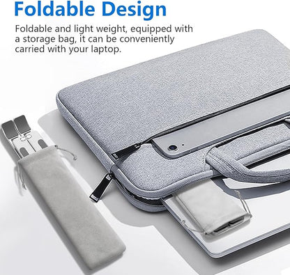 Laptop Stand for Desk, Aluminum Metal MacBook Stand，Computer Riser for Desk, Portable Foldable Adjustable Notebook Holder, Compatible with 10 - 15.6 Inch Laptops, iPad, Silver. | Stands - TrueDesk
