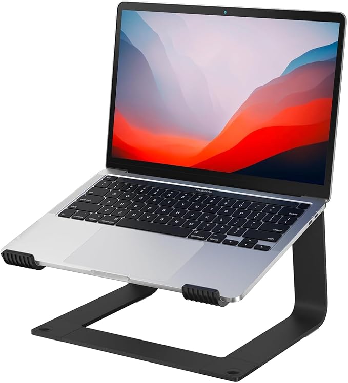 Laptop Stand for Desk Detachable Aluminum Computer Riser Portable Metal Notebook Printer Stand Holder Compatible with MacBook Air, Pro, Dell, HP, Lenovo and All 10 - 16" Laptops, Black | Stands - TrueDesk
