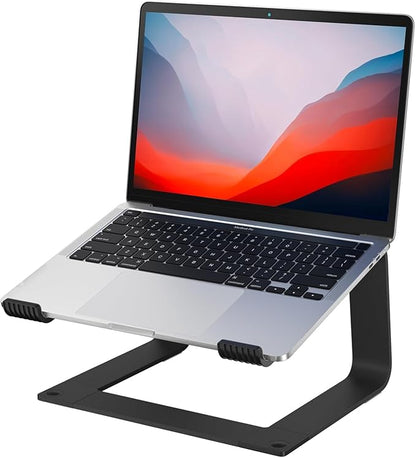 Laptop Stand for Desk Detachable Aluminum Computer Riser Portable Metal Notebook Printer Stand Holder Compatible with MacBook Air, Pro, Dell, HP, Lenovo and All 10 - 16" Laptops, Black | Stands - TrueDesk
