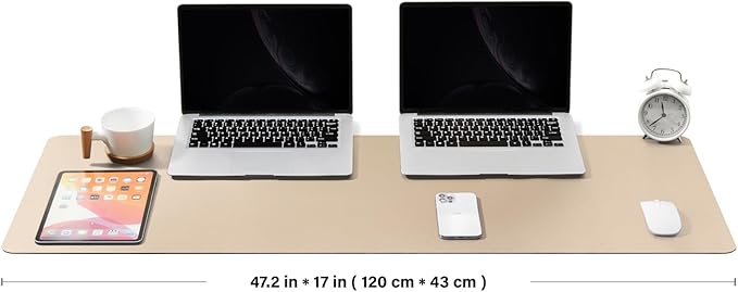 Large Cork Desk Mat - 47.2"x 17" Desk Pad for Office and Home - Ideal for Large Mouse Pad and Desk Mats on Top of Desks(Apricot) | Mouse Pads - TrueDesk