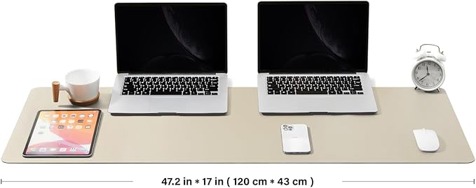 Large Cork Desk Mat - 47.2"x 17" Desk Pad for Office and Home - Ideal for Large Mouse Pad and Desk Mats on Top of Desks(Beige) | Mouse Pads - TrueDesk