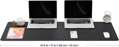 Large Cork Desk Mat - 47.2"x 17" Desk Pad for Office and Home - Ideal for Large Mouse Pad and Desk Mats on Top of Desks(Black) | Mouse Pads - TrueDesk