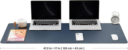 Large Cork Desk Mat - 47.2"x 17" Desk Pad for Office and Home - Ideal for Large Mouse Pad and Desk Mats on Top of Desks(Dark Blue) | Mouse Pads - TrueDesk