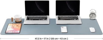 Large Cork Desk Mat - 47.2"x 17" Desk Pad for Office and Home - Ideal for Large Mouse Pad and Desk Mats on Top of Desks(Light Blue) | Mouse Pads - TrueDesk