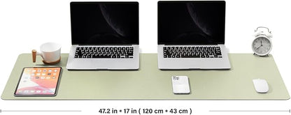 Large Cork Desk Mat - 47.2"x 17" Desk Pad for Office and Home - Ideal for Large Mouse Pad and Desk Mats on Top of Desks(Light Green) | Mouse Pads - TrueDesk