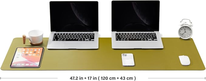Large Cork Desk Mat - 47.2"x 17" Desk Pad for Office and Home - Ideal for Large Mouse Pad and Desk Mats on Top of Desks(Olive Green) | Mouse Pads - TrueDesk