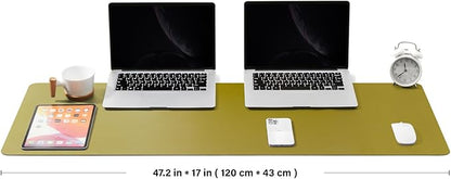 Large Cork Desk Mat - 47.2"x 17" Desk Pad for Office and Home - Ideal for Large Mouse Pad and Desk Mats on Top of Desks(Olive Green) | Mouse Pads - TrueDesk