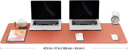 Large Cork Desk Mat - 47.2"x 17" Desk Pad for Office and Home - Ideal for Large Mouse Pad and Desk Mats on Top of Desks(Orange) | Mouse Pads - TrueDesk