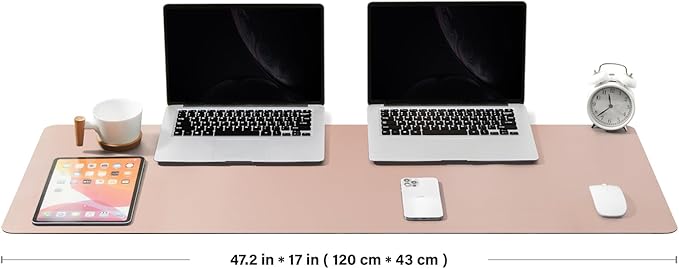 Large Cork Desk Mat - 47.2"x 17" Desk Pad for Office and Home - Ideal for Large Mouse Pad and Desk Mats on Top of Desks(Pink) | Mouse Pads - TrueDesk