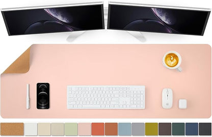 Large Cork Desk Mat - 47.2"x 17" Desk Pad for Office and Home - Ideal for Large Mouse Pad and Desk Mats on Top of Desks(Pink) | Mouse Pads - TrueDesk