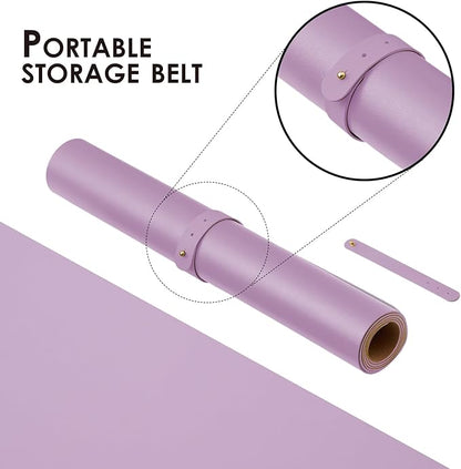 Large Cork Desk Mat - 47.2"x 17" Desk Pad for Office and Home - Ideal for Large Mouse Pad and Desk Mats on Top of Desks(Purple) | Mouse Pads - TrueDesk