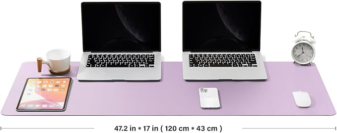 Large Cork Desk Mat - 47.2"x 17" Desk Pad for Office and Home - Ideal for Large Mouse Pad and Desk Mats on Top of Desks(Purple) | Mouse Pads - TrueDesk