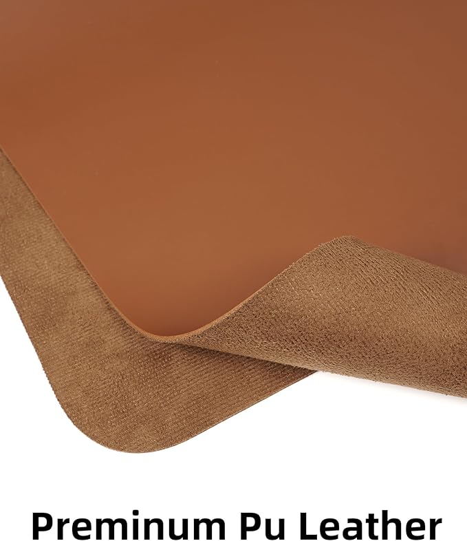 Large Desk pad mat,Mouse Pad,Office Desk Mat, Non - Slip PU Leather Desk Blotter,Large Desk mat,Waterproof Keyboard mat for Office/Home/Decor (Brown,48" x 17") | Desk Pads Blotters - TrueDesk