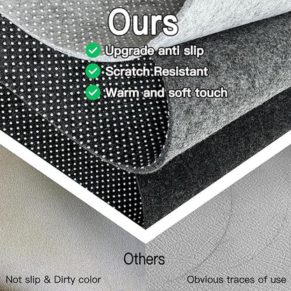Large Felt Desk Mat, 35.4" x 15.7" Felt Desk Pad - Non - Slip Keyboard Mat & Mouse Pad for Office and Gaming, Water Resistant Desktop Protector for Computer, Home, Work (Light Gray) | Desk Pads Blotters - TrueDesk