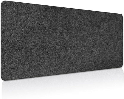 Large Felt Desk mat 36x12 inches, with Non - Slip Full Desk Mouse Pad,Office Computer Desk Mat for Keyboard,Felt Desk Mat for Desk Pad Protector (Dark Gray) | Desk Pads Blotters - TrueDesk